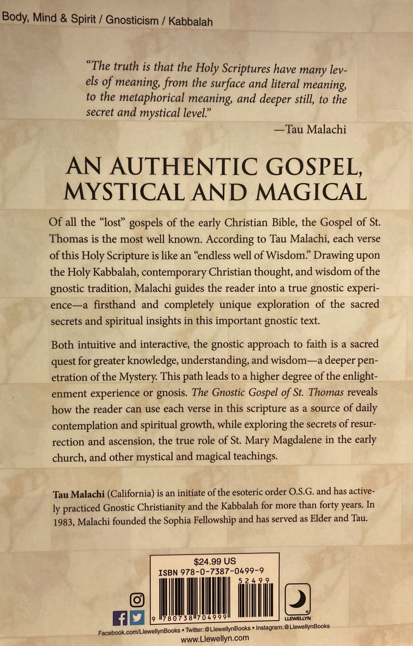 The Gnostic Gospel of St. Thomas